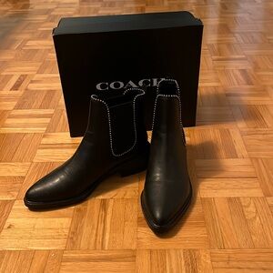 Coach black Bowery boots US 7.5